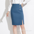 Robe de haute qualité A-line Office Lady Sexy Vent